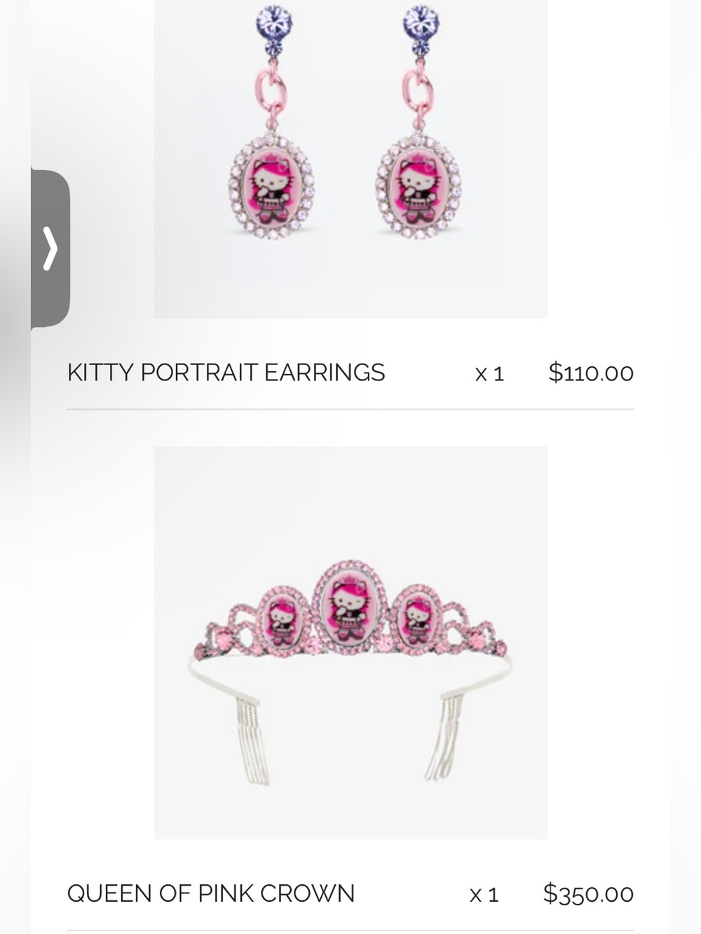 Hello Kitty Jewelry Set - Tiara π & Earrings - Picture 9 of 10